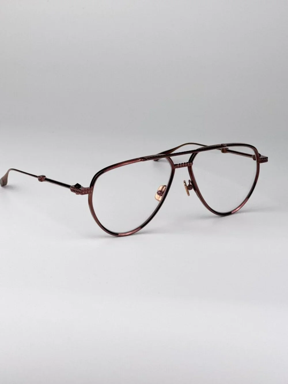 Valentino Unisex Eyeglasses – Rose Gold Pilot Frame V-STUD-II VLX-133 C